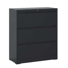 Horizontal Metal Locking Filing Cabinet With 3 Drawers