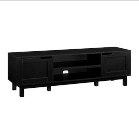 Modern 2-Door Open Storage TV Stand For TVs Up To 65 Inches