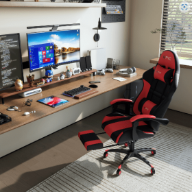 4supply Ergonomic Gaming Chair In Breathable PU Leather With High-density Foam Cushions