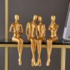 Abstract Golden Sculpture & lamp; Figurines for Interior Resin Figure Statue Modern Home Decor Desk Accessories Nordic Room Decoration